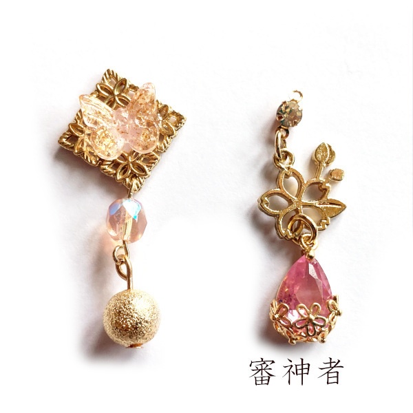 刀剣乱舞 初期刀 堀川派 沖田 土方組 虎徹 左文字 一文字派 肥前忠広 水心子正秀 源清麿 イメージ アシメ ピアス イヤリング 刀露 樹脂ノンホールピアス