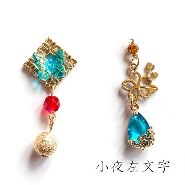 刀剣乱舞 初期刀 堀川派 沖田 土方組 虎徹 左文字 一文字派 肥前忠広 水心子正秀 源清麿 イメージ アシメ ピアス イヤリング 刀露 樹脂ノンホールピアス