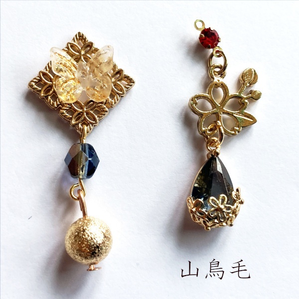 刀剣乱舞 初期刀 堀川派 沖田 土方組 虎徹 左文字 一文字派 肥前忠広 水心子正秀 源清麿 イメージ アシメ ピアス イヤリング 刀露 樹脂ノンホールピアス