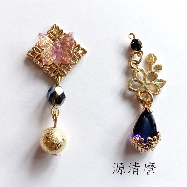 刀剣乱舞 初期刀 堀川派 沖田 土方組 虎徹 左文字 一文字派 肥前忠広 水心子正秀 源清麿 イメージ アシメ ピアス イヤリング 刀露 樹脂ノンホールピアス