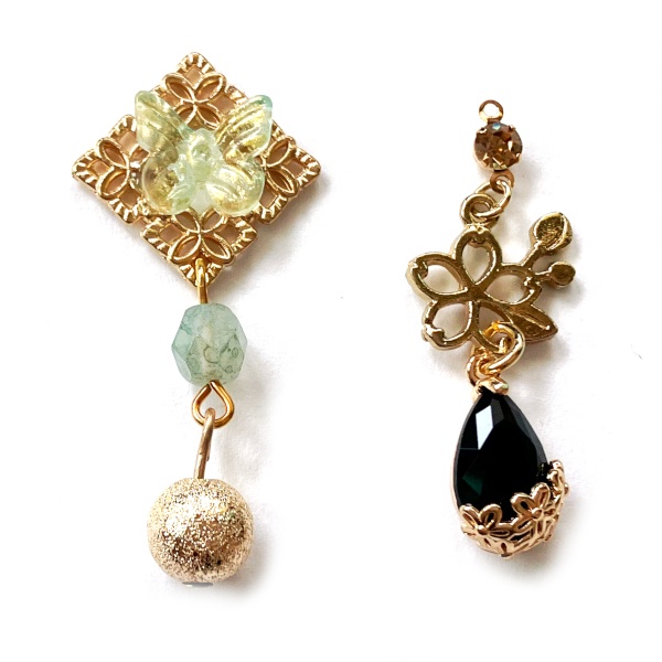 刀剣乱舞 初期刀 堀川派 沖田 土方組 虎徹 左文字 一文字派 肥前忠広 水心子正秀 源清麿 イメージ アシメ ピアス イヤリング 刀露 樹脂ノンホールピアス