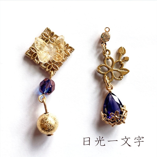 刀剣乱舞 初期刀 堀川派 沖田 土方組 虎徹 左文字 一文字派 肥前忠広 水心子正秀 源清麿 イメージ アシメ ピアス イヤリング 刀露 樹脂ノンホールピアス