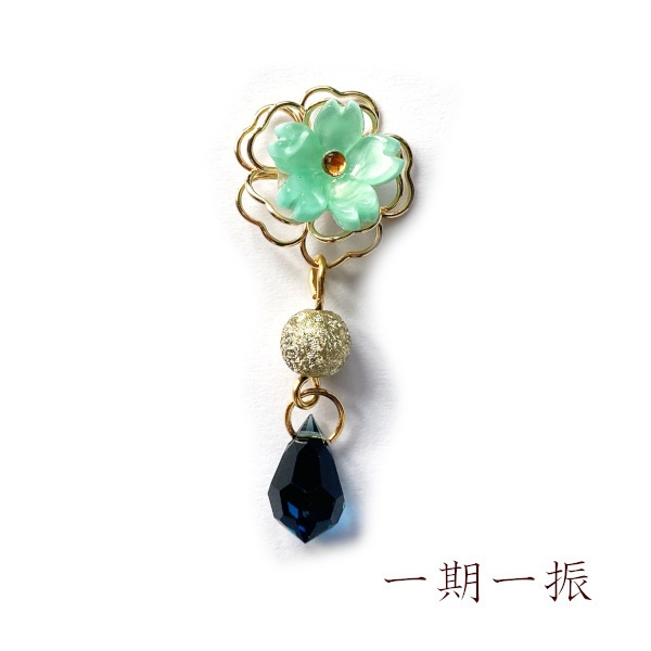 刀剣乱舞 イメージ 片耳ピアス イヤリング さくらしずく 樹脂ノンホールピアス チャーム ヘアピン