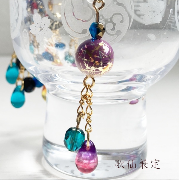 刀剣乱舞 イメージ 片耳 ピアス イヤリング 和玊ゆれる 耳飾り 樹脂ノンホールピアス