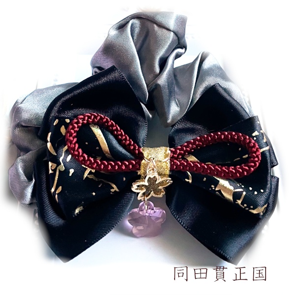 刀剣乱舞 織田組 伊達組 江 源氏 天保江戸組 貞宗 三名槍 同田貫正国 粟田口 イメージ ヘアアクセサリー さくらさくら 和風 リボン シュシュ ブレスレット