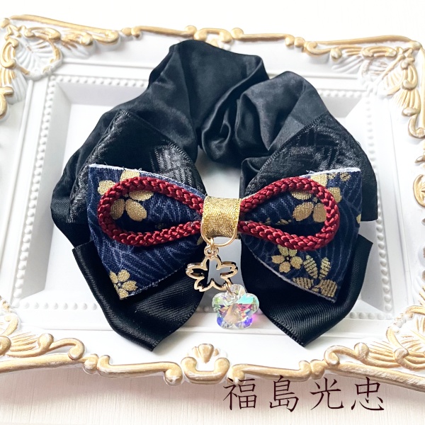 刀剣乱舞 織田組 伊達組 江 源氏 天保江戸組 貞宗 三名槍 同田貫正国 粟田口 イメージ ヘアアクセサリー さくらさくら 和風 リボン シュシュ ブレスレット