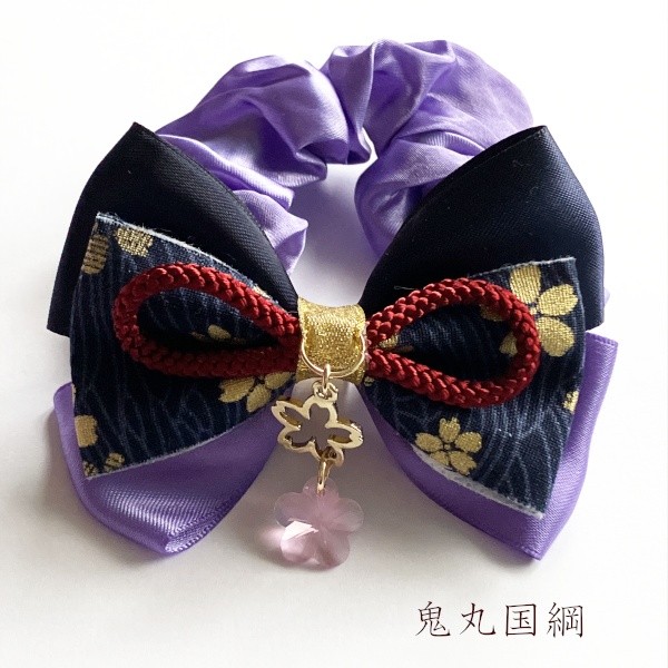 刀剣乱舞 織田組 伊達組 江 源氏 天保江戸組 貞宗 三名槍 同田貫正国 粟田口 イメージ ヘアアクセサリー さくらさくら 和風 リボン シュシュ ブレスレット