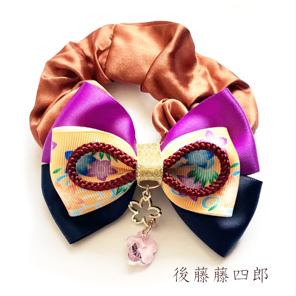 刀剣乱舞 織田組 伊達組 江 源氏 天保江戸組 貞宗 三名槍 同田貫正国 粟田口 イメージ ヘアアクセサリー さくらさくら 和風 リボン シュシュ ブレスレット
