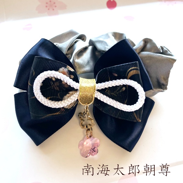 刀剣乱舞 初期刀 沖田組 土方組 一文字 肥前忠広 南海太郎朝尊 獅子王 青江 三条 イメージ ヘアアクセサリー さくらさくら 和風 リボン シュシュ ブレスレット