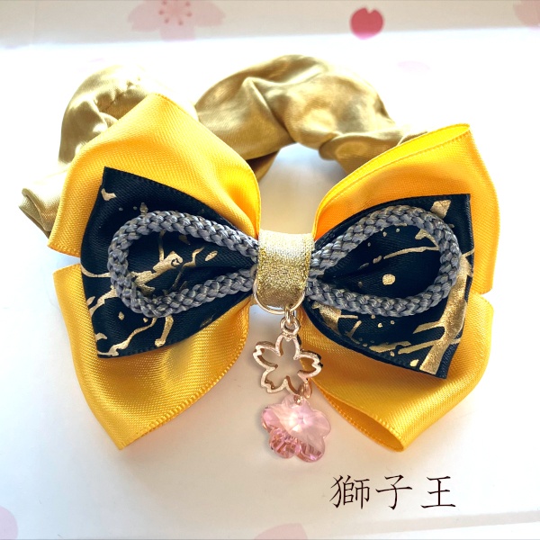 刀剣乱舞 初期刀 沖田組 土方組 一文字 肥前忠広 南海太郎朝尊 獅子王 青江 三条 イメージ ヘアアクセサリー さくらさくら 和風 リボン シュシュ ブレスレット