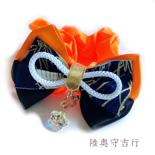 刀剣乱舞 初期刀 沖田組 土方組 一文字 肥前忠広 南海太郎朝尊 獅子王 青江 三条 イメージ ヘアアクセサリー さくらさくら 和風 リボン シュシュ ブレスレット