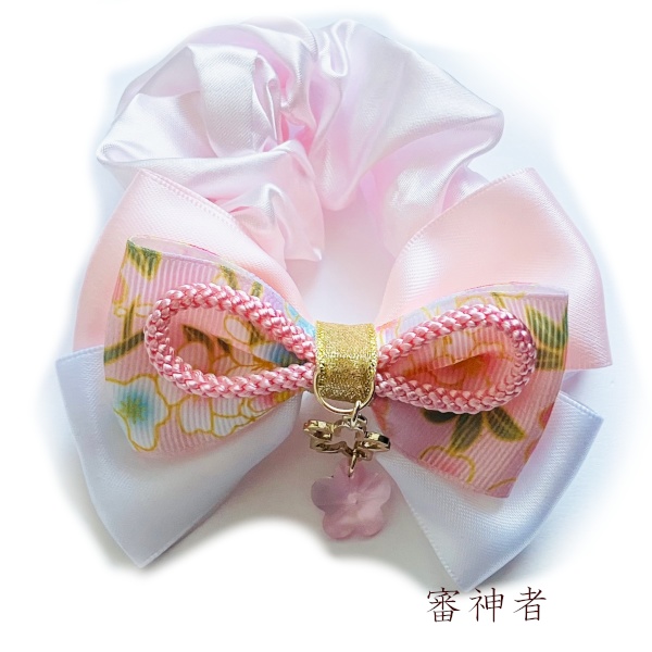 刀剣乱舞 初期刀 沖田組 土方組 一文字 肥前忠広 南海太郎朝尊 獅子王 青江 三条 イメージ ヘアアクセサリー さくらさくら 和風 リボン シュシュ ブレスレット