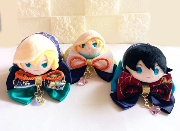 刀剣乱舞 初期刀 沖田組 土方組 一文字 肥前忠広 南海太郎朝尊 獅子王 青江 三条 イメージ ヘアアクセサリー さくらさくら 和風 リボン シュシュ ブレスレット