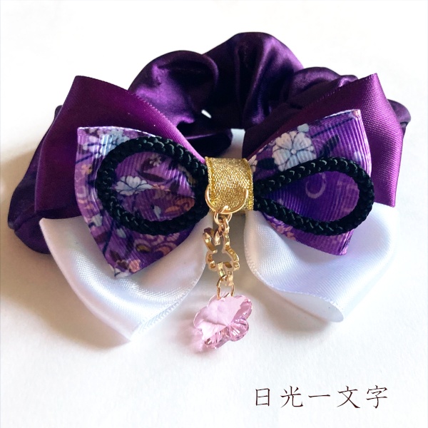 刀剣乱舞 初期刀 沖田組 土方組 一文字 肥前忠広 南海太郎朝尊 獅子王 青江 三条 イメージ ヘアアクセサリー さくらさくら 和風 リボン シュシュ ブレスレット