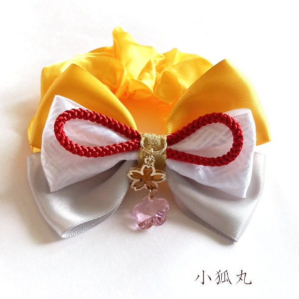 刀剣乱舞 初期刀 沖田組 土方組 一文字 肥前忠広 南海太郎朝尊 獅子王 青江 三条 イメージ ヘアアクセサリー さくらさくら 和風 リボン シュシュ ブレスレット