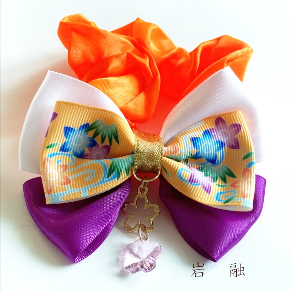 刀剣乱舞 初期刀 沖田組 土方組 一文字 肥前忠広 南海太郎朝尊 獅子王 青江 三条 イメージ ヘアアクセサリー さくらさくら 和風 リボン シュシュ ブレスレット