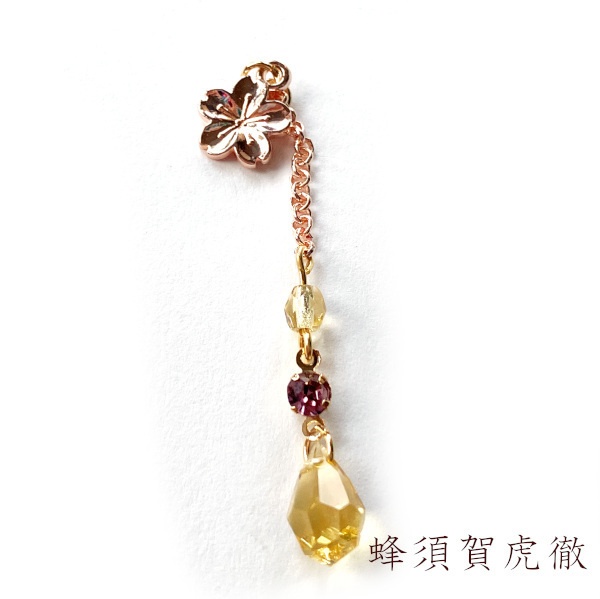 刀剣乱舞 イメージ 初期刀 堀川 沖田組 土方組 兼定 一文字 肥前忠広 古備前 片耳 ピアス ノンホールピアス さくらきらしずく