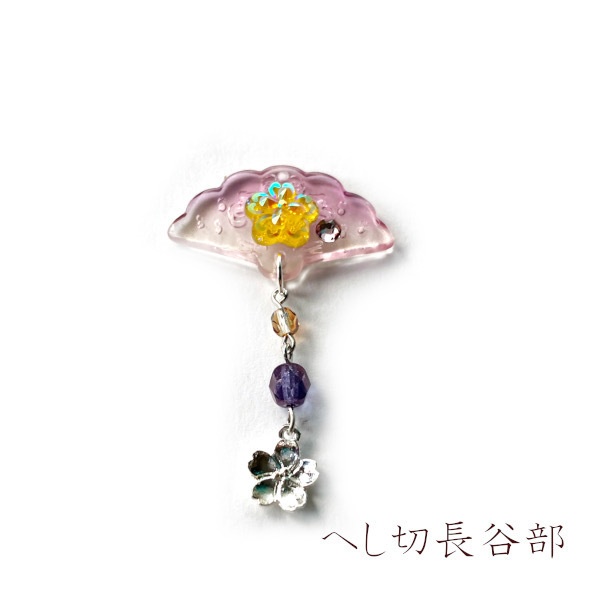 刀剣乱舞 イメージ 刀花扇 チャーム ストラップ 片耳 ピアス ノンホールピアス ヘアピン