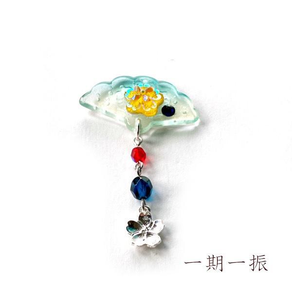 刀剣乱舞 イメージ 刀花扇 チャーム ストラップ 片耳 ピアス ノンホールピアス ヘアピン