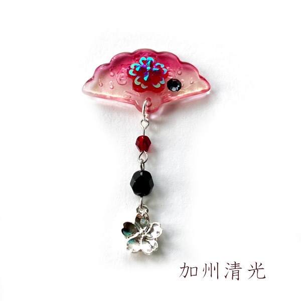 刀剣乱舞 イメージ 刀花扇 チャーム ストラップ 片耳 ピアス ノンホールピアス ヘアピン