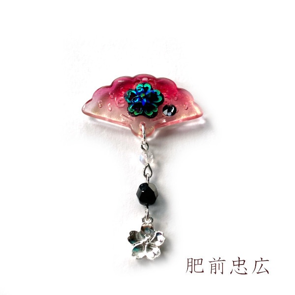 刀剣乱舞 イメージ 刀花扇 チャーム ストラップ 片耳 ピアス ノンホールピアス ヘアピン