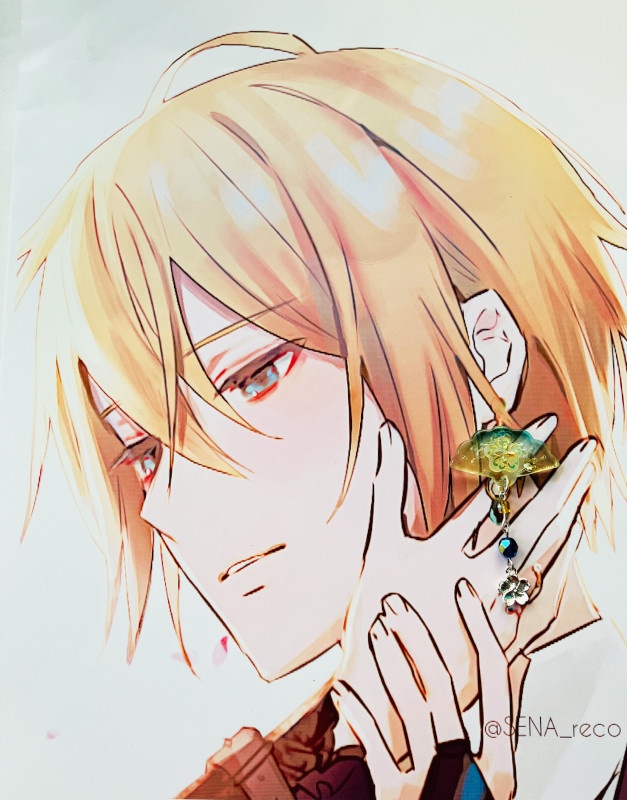 刀剣乱舞 イメージ 刀花扇 チャーム ストラップ 片耳 ピアス ノンホールピアス ヘアピン