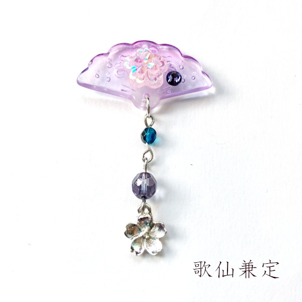 刀剣乱舞 イメージ 刀花扇 チャーム ストラップ 片耳 ピアス ノンホールピアス ヘアピン