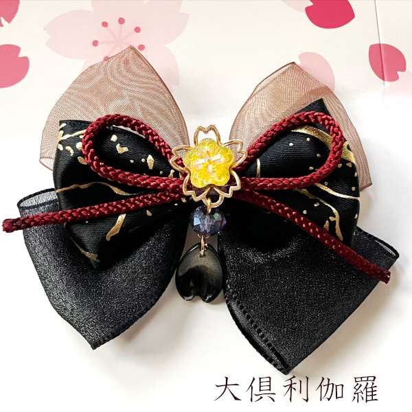 刀剣乱舞 イメージ 伊達組 織田組 源氏 天保江戸 肥前忠広 一文字派 江 リボン 刀涼花 虹桜 ヘアクリップ ヘアゴム ポニーフック バッグチャーム