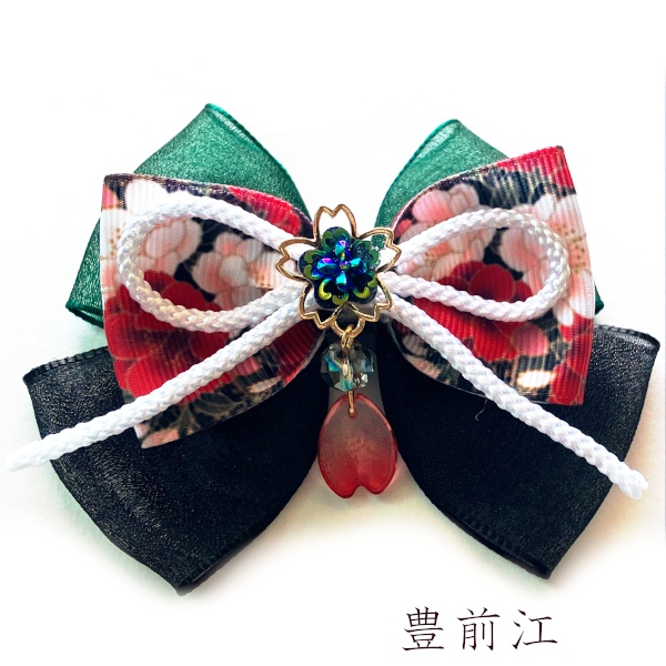 刀剣乱舞 イメージ 伊達組 織田組 源氏 天保江戸 肥前忠広 一文字派 江 リボン 刀涼花 虹桜 ヘアクリップ ヘアゴム ポニーフック バッグチャーム