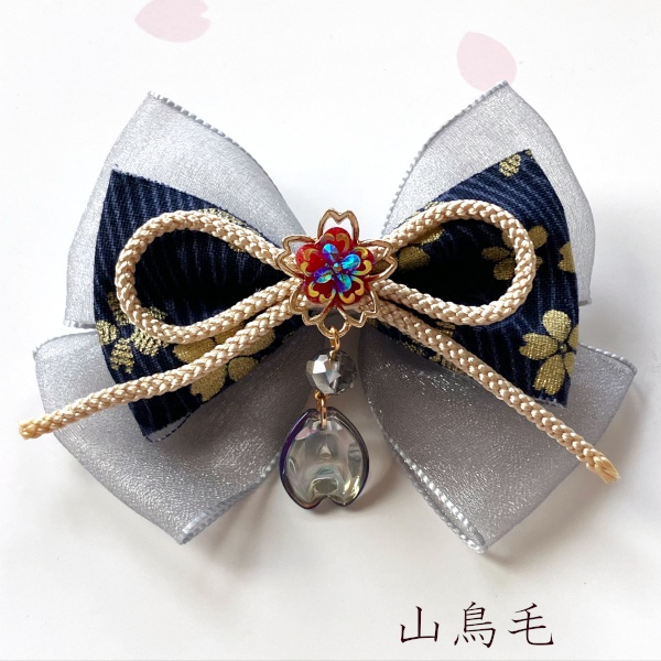 刀剣乱舞 イメージ 伊達組 織田組 源氏 天保江戸 肥前忠広 一文字派 江 リボン 刀涼花 虹桜 ヘアクリップ ヘアゴム ポニーフック バッグチャーム