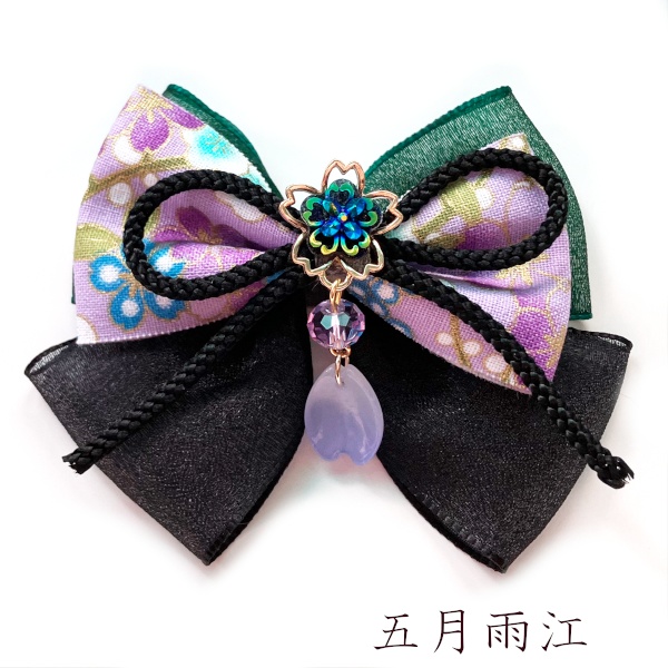 刀剣乱舞 イメージ 伊達組 織田組 源氏 天保江戸 肥前忠広 一文字派 江 リボン 刀涼花 虹桜 ヘアクリップ ヘアゴム ポニーフック バッグチャーム