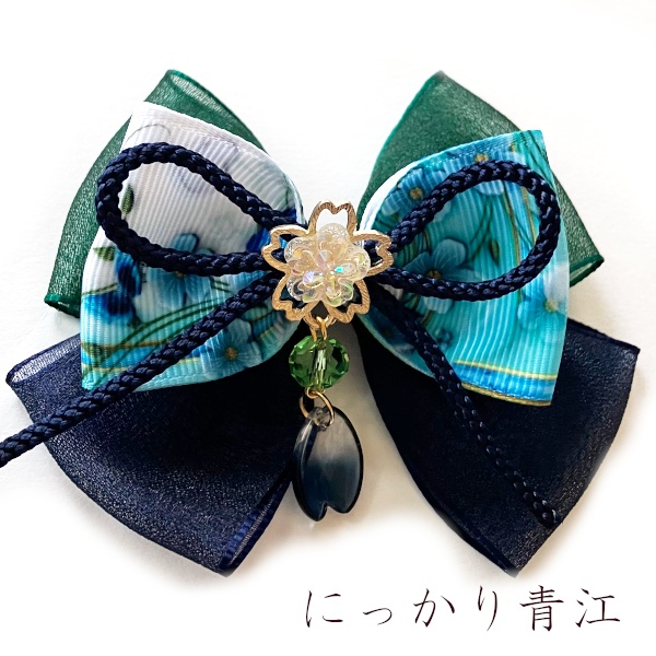 刀剣乱舞 イメージ 初期刀 沖田組 土方組 粟田口 青江 来派 リボン 刀涼花 虹桜 ヘアクリップ ヘアゴム  ポニーフック バッグチャーム