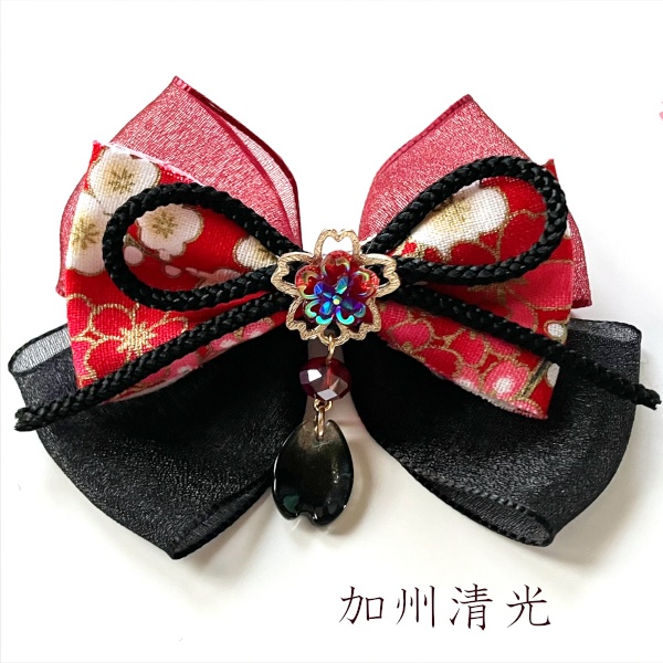 刀剣乱舞 イメージ 初期刀 沖田組 土方組 粟田口 青江 来派 リボン 刀涼花 虹桜 ヘアクリップ ヘアゴム  ポニーフック バッグチャーム