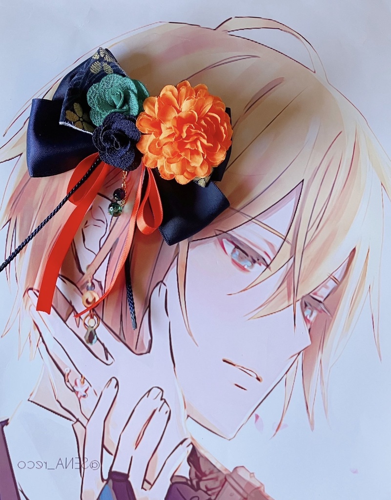 刀剣乱舞 山姥切国広 イメージ ヘアアクセサリー 薔薇 りぼん ヘアクリップ ポニーフック バッグチャーム