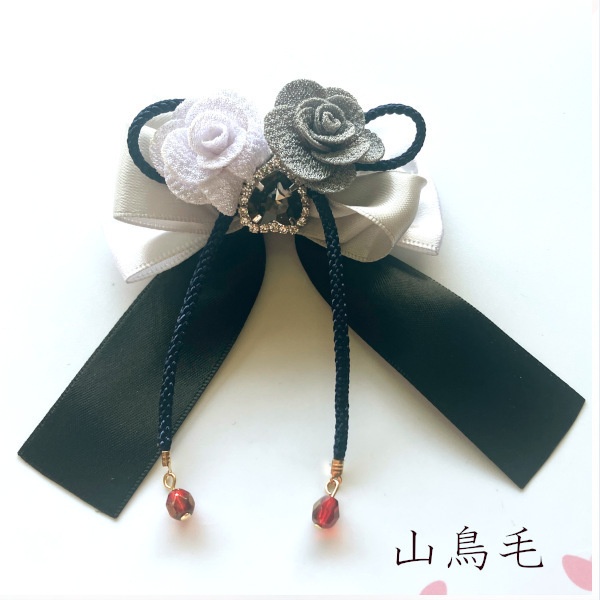刀剣乱舞 イメージ 和風 ヘアアクセサリー さくら星、花結び。ヘアクリップ ポニーフック ヘアゴム バッグチャーム キーホルダー