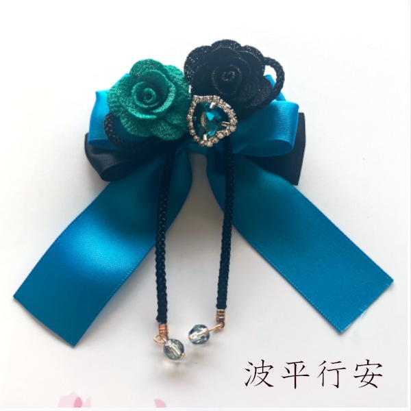 刀剣乱舞 イメージ 和風 ヘアアクセサリー さくら星、花結び。ヘアクリップ ポニーフック ヘアゴム バッグチャーム キーホルダー