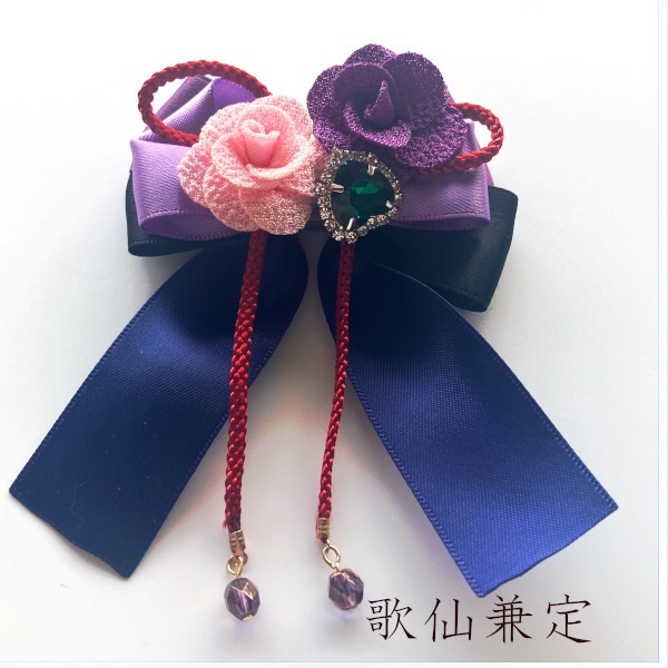 刀剣乱舞 イメージ 和風 ヘアアクセサリー さくら星、花結び。ヘアクリップ ポニーフック ヘアゴム バッグチャーム キーホルダー