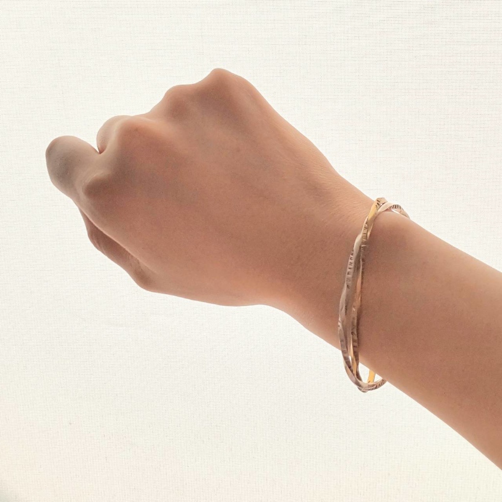 ぐるぐるバングル SV&Brassペア