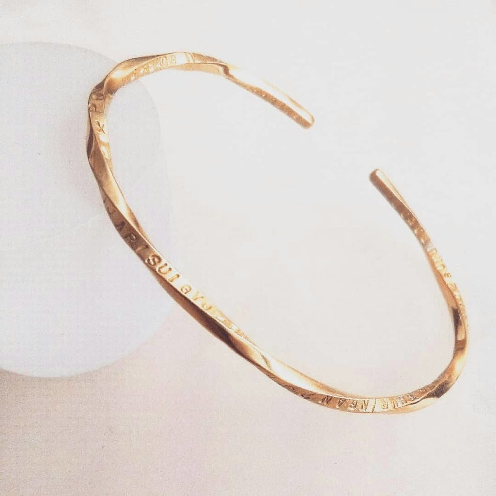 ぐるぐるバングル SV&Brassペア