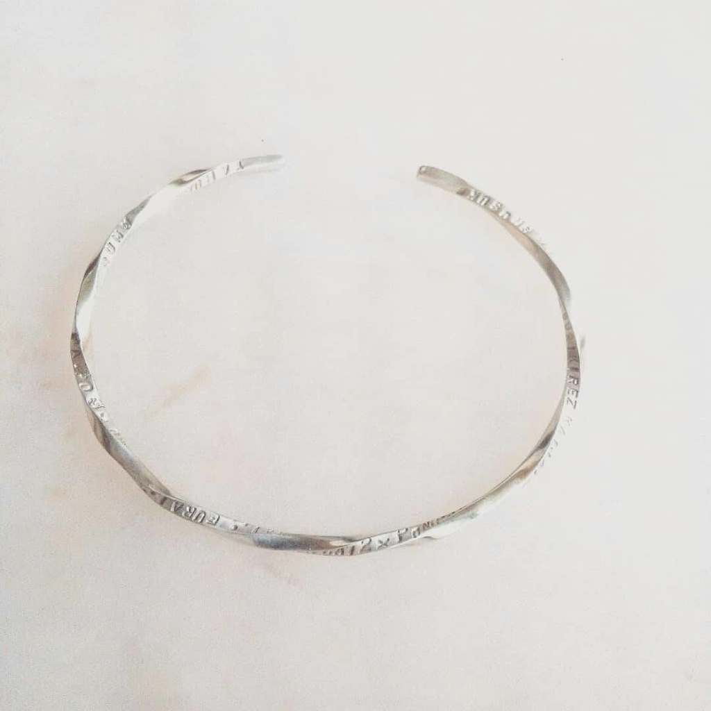 ぐるぐるバングル SV&Brassペア