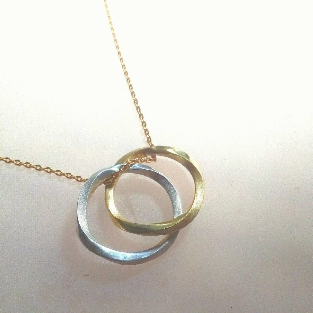 ぐるぐるネックレス SV&Brass