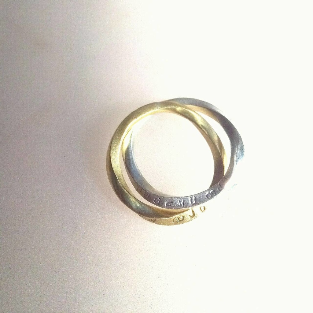 ぐるぐるネックレス SV&Brass