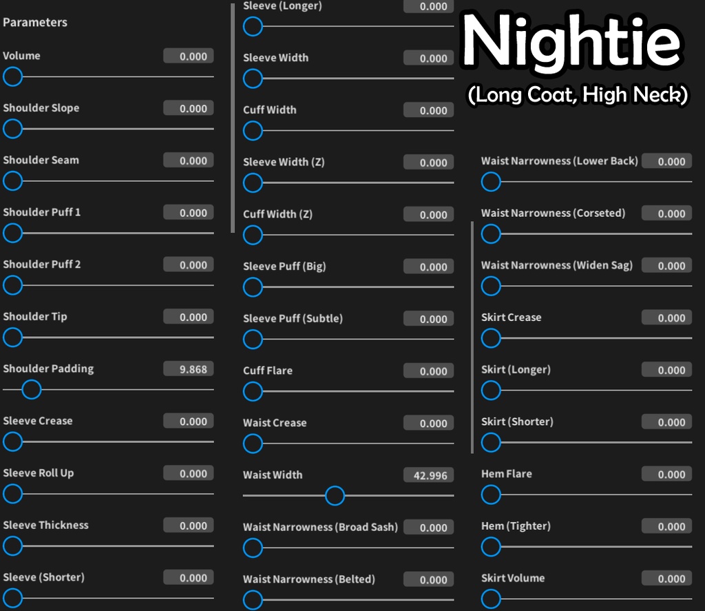 VRoid Stable Bow Nightie - VRoid ボウ・ナイティ 8 Colors!