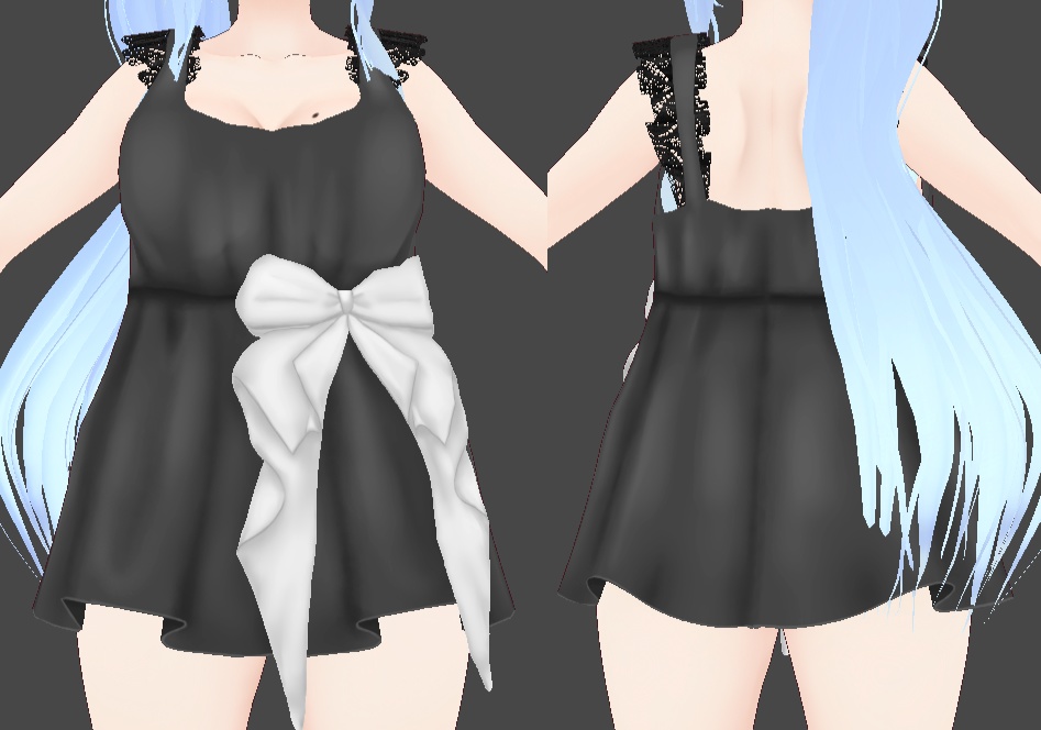 VRoid Stable Bow Nightie - VRoid ボウ・ナイティ 8 Colors!