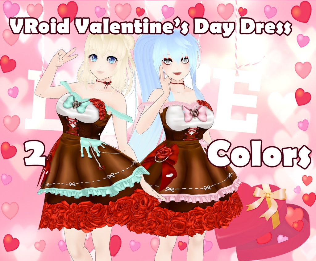 VRoid Stable Valentine's Day Dress - （ヴイロイド ステイブル バレンタイン ワンピース