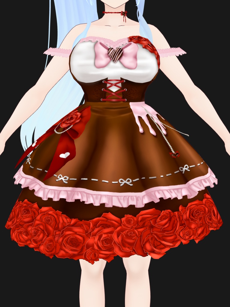 VRoid Stable Valentine's Day Dress - (ヴイロイド ステイブル バレンタイン ワンピース