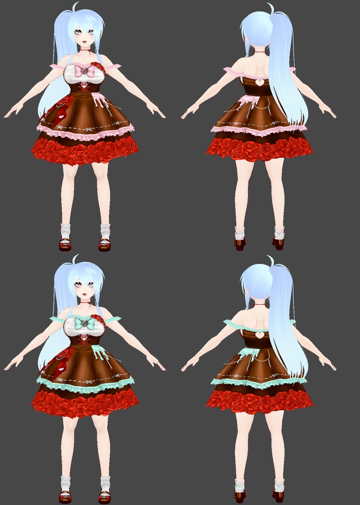 VRoid Stable Valentine's Day Dress - (ヴイロイド ステイブル バレンタイン ワンピース