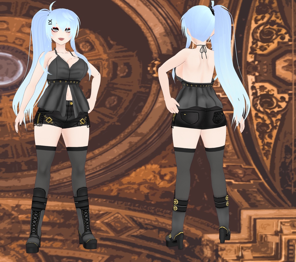 VRoid Steampunk-inspired outfit | VRoid スチームパンクをイメージした衣装