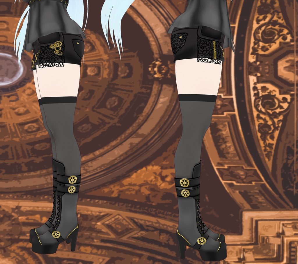 VRoid Steampunk-inspired outfit | VRoid スチームパンクをイメージした衣装