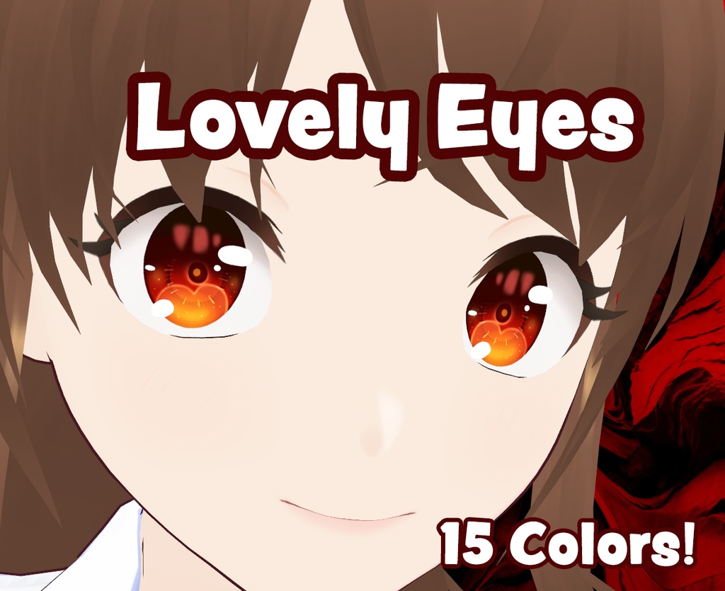 [ FREE ] VRoid Lovely Eyes (15 Colors)  | フリーVRoidラブリーアイズ（15色)